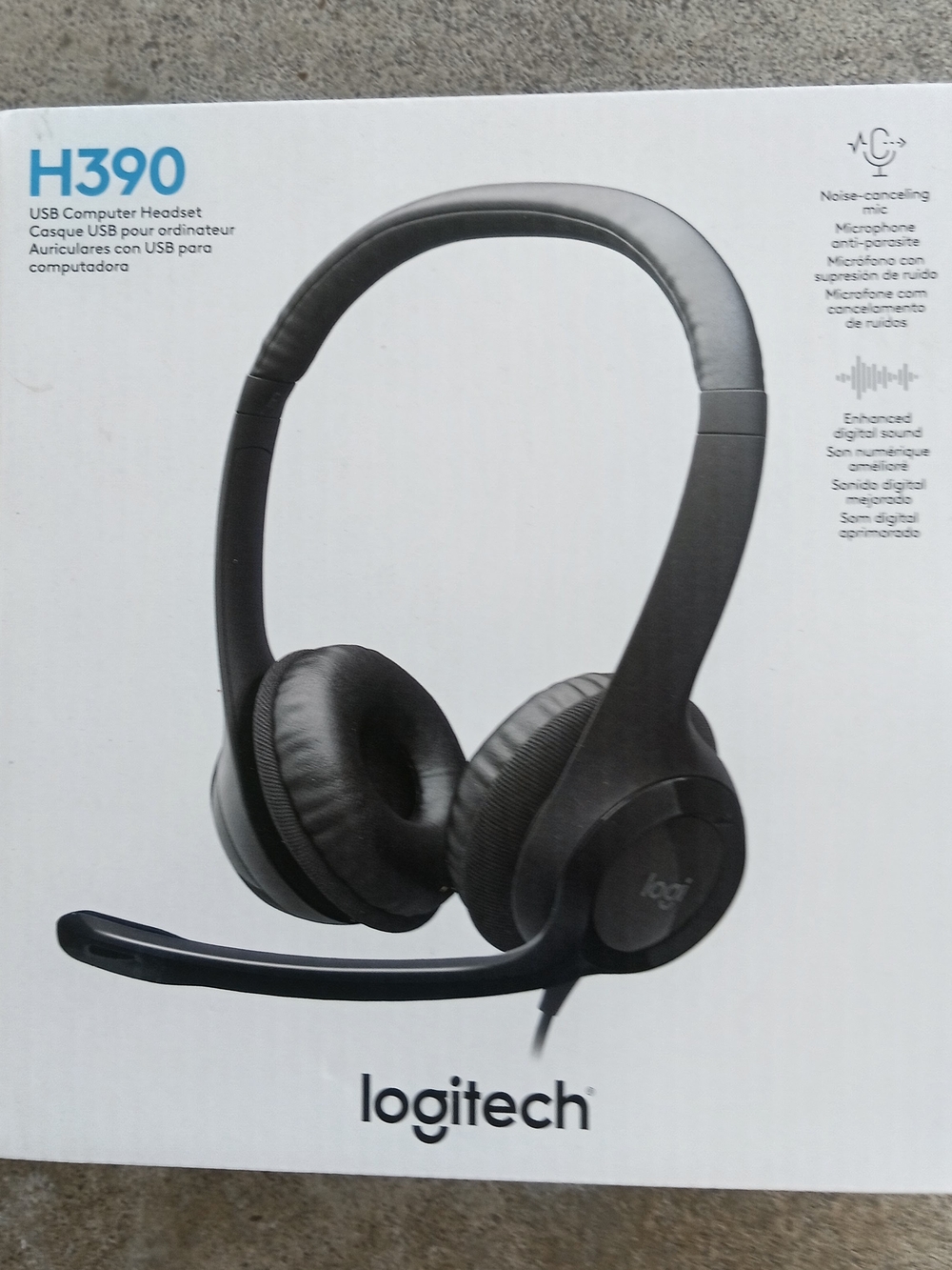 Logitech H390 USB Computer Headset - Black